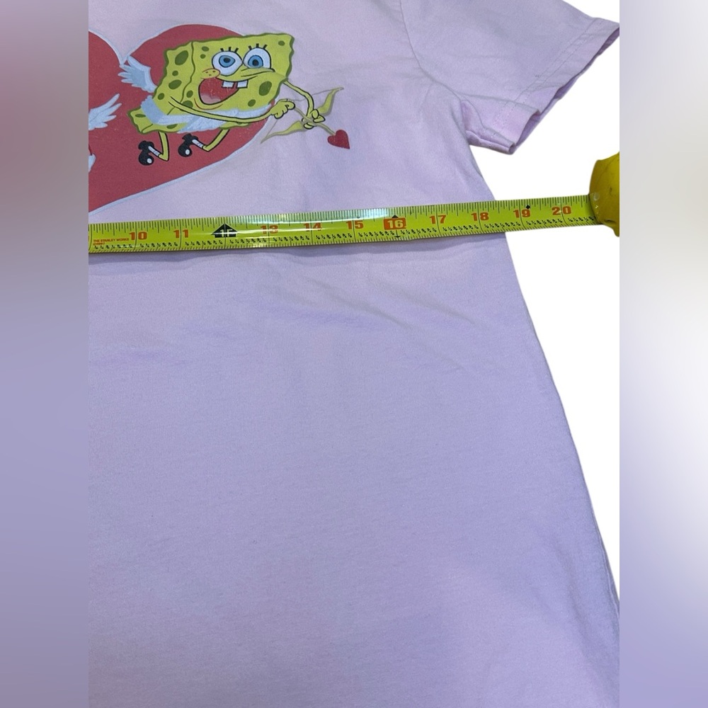 Womens SpongeBob Patrick Valentine Graphic T Shirt Pink Small - Picture 3 of 7